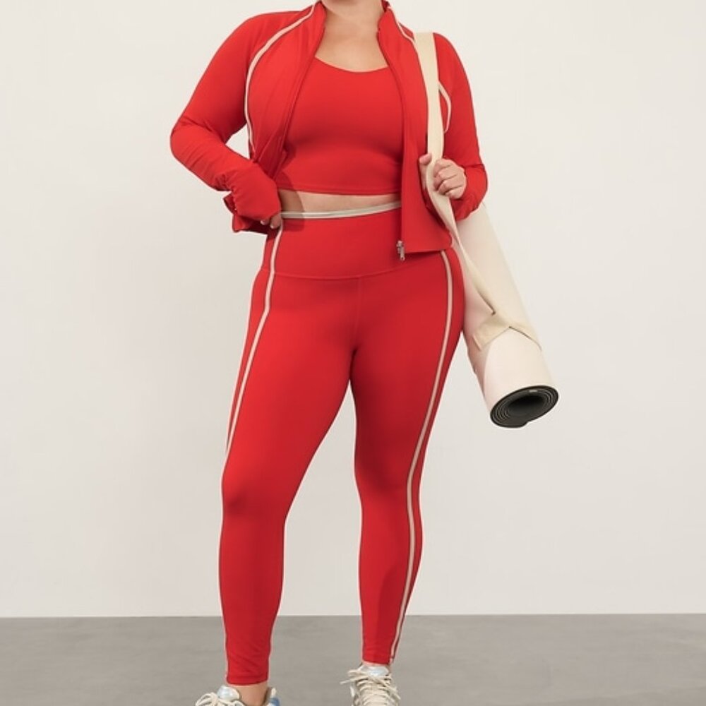 Athleta Elation Ultra High Rise Tights & Salutation Crop Jacket Medium/Large